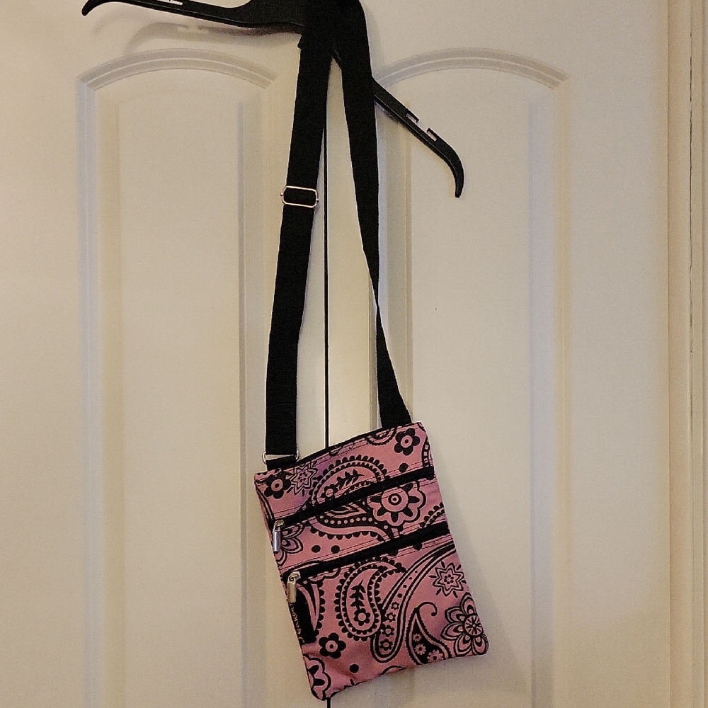 Pink Paisley Crossbody Bag